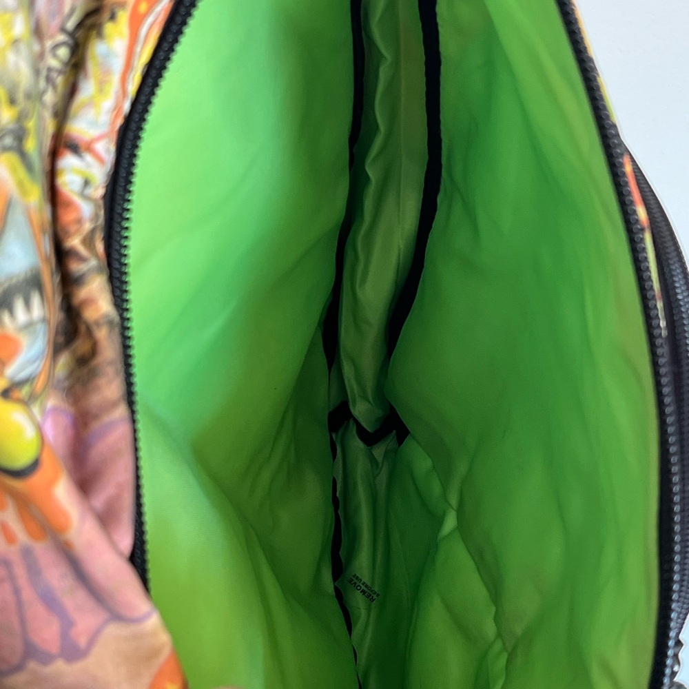 Vintage Crocs Graffiti Sling Messenger Backpack Vibrant Multi Color Print - Picture 4 of 5
